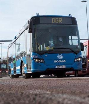 buss skyltad med DGR Foto: Angelica Lönnberg Gavazzeni