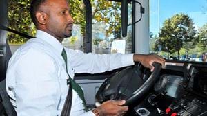 En förare vid ratten