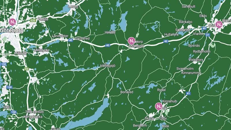 Hitta till Nobina i Sjuhärad.