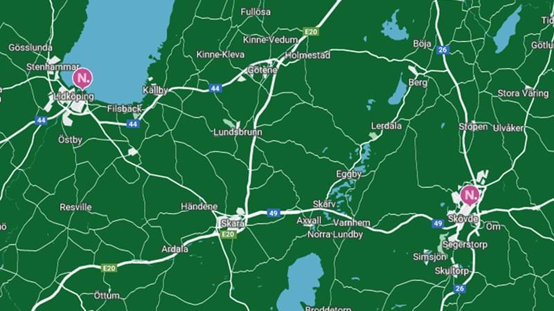 Hitta till Nobina i Skaraborg